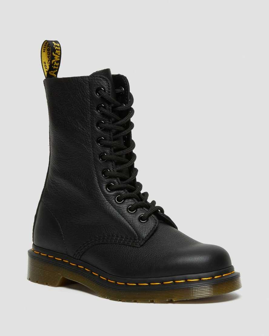 Dr. Martens 1490 Virginia Deri Kadın Originals Botlar - Bot Siyah |QOSCN2764|